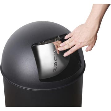 Practo Home pushafvalbak 35l - retro zwart, Huis en Inrichting, Woonaccessoires | Prullenbakken, Verzenden, Nieuw
