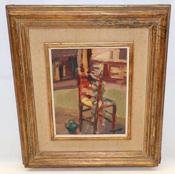 Sebastià Congost Pla (1919-2009) - Interior con silla - NO, Antiek en Kunst