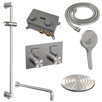 Brauer Brushed Edition Thermostatische Regendoucheset Inbouw, Ophalen of Verzenden, Nieuw