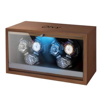 Watchwinder - Horloge doos - Horloge winder - Bruin - Olvy •, Sieraden, Tassen en Uiterlijk, Horloges | Heren, Verzenden, Zo goed als nieuw