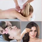 Rozenkwarts Gezichtsroller en Gua Sha Set voor Massage, Verzenden, Nieuw