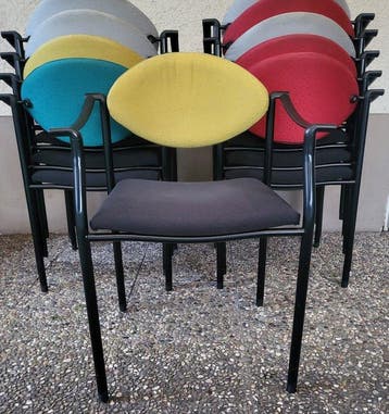 Klöber - Stoel (10) - Tonga - Metaal, stof - designstoelen