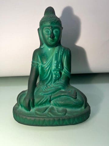 Beeldje - BUDDA - Curta Schlevogta - malachietglas, Antiek en Kunst