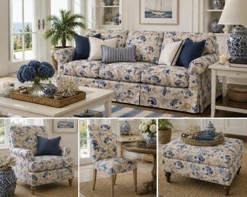 Blu Mediterraneo - Textiel - 640 cm - 140 cm