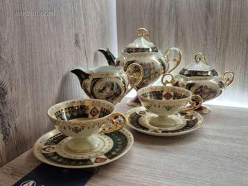 7-delig porseleinen koffie- /theeservies O.S...., Nieuw