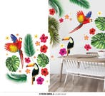 Tropische Muursticker Set Toekan Hawaii, Ophalen of Verzenden, Nieuw