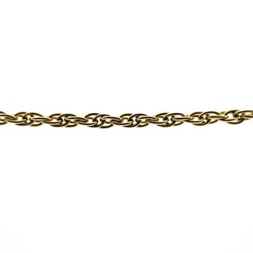 Gouden lange ketting met bolletjes en staafjes., Ophalen of Verzenden, Gebruikt, Goud, Goud