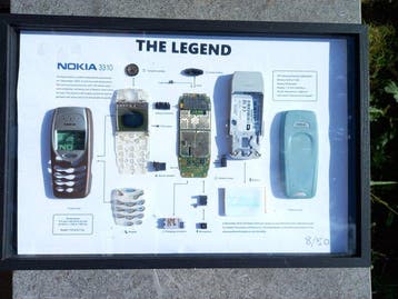 Nokia 3310 - framed, disassembled - Mobiele telefoon, Nieuw