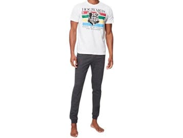 Heren pyjama - Katoen - Harry Potter - Wit/Antraciet, Verzenden, Nieuw