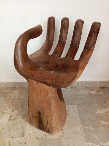 Fauteuil - Hout - Houten stoel - hand