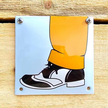 Toilet bordje Schoen man, Verzenden, Nieuw