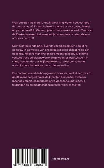 Dieren zijn ook mensen 9789400411814 Teun van de Keuken, Boeken, Verzenden, Zo goed als nieuw, Teun van de Keuken