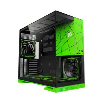 Geometric Future Model 5 (5FAN) Zwart/Groen MidTower Behuiz, Verzenden, Nieuw