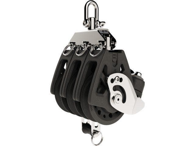 Lewmar Synchro 50 drieschijfsblok met hondsvot en klem, Watersport en Boten, Accessoires en Onderhoud, Ophalen of Verzenden
