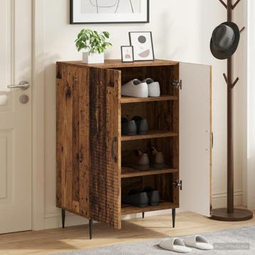 vidaXL Schoenenkast HAARLEM 59,5 x 39,5 x 89,5 cm Bewerkt, Verzenden, Nieuw