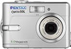 Pentax Optio 50L Digitale Compact Camera - Zilver, Verzenden, Zo goed als nieuw