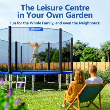 Trampoline Blauw Ø427cm incl Veiligheidsnet & Ladder, Verzenden, Nieuw