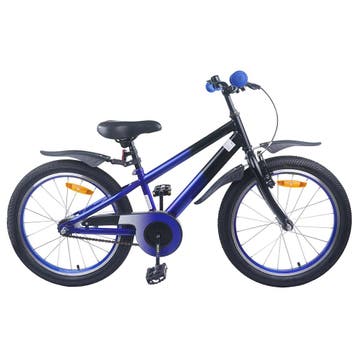vidaXL Kinderfiets 18 Inch voor 5-7 jaar Blauw Zwart, Verzenden, Nieuw