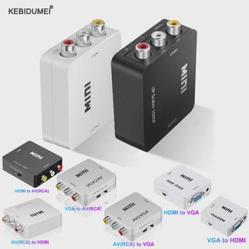 Universele HDMI AV RCA & VGA Converter Adapter | 1080p Onder, Verzenden, Nieuw
