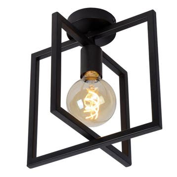 Lucide LUUK - Plafonnière (Plafondlamp) - 1xE27 - Zwart, Verzenden, Zo goed als nieuw, Metaal