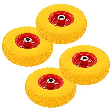 vidaXL Steekwagenwielen 4 st 3,00-4 (245x82) massief PU, Verzenden, Nieuw