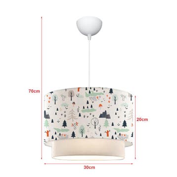 Kinder hanglamp Lurgan E27 wit met boommotief lux.pro, Verzenden, Nieuw