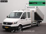 Volkswagen Crafter 140pk Kipper Dubbel Cabine met Kist Trekh, Gebruikt, Euro 6, Volkswagen, Wit