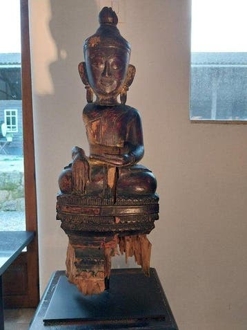 Hout (Teak) - Birma - Tai Yai, staat van Shan in de 17e eeuw