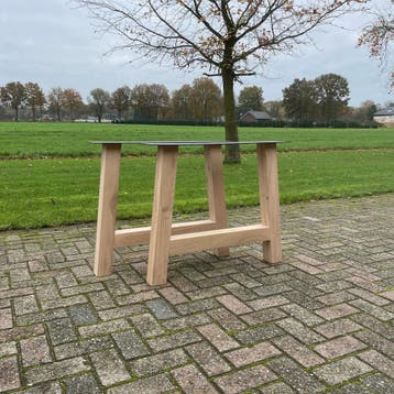 Eiken tafelpoot A-vorm, Verzenden, Nieuw