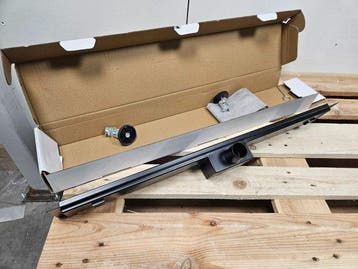 Douchegoot 80 cm (80 x 7 x 6,7 cm) mat zwart, Ophalen of Verzenden, Nieuw, Bad