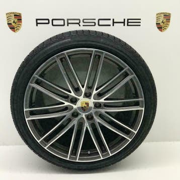 Porsche Panamera (971) ORIGINELE 21 inch Turbo IV met banden, Ophalen, Gebruikt, Velg(en), 21 inch
