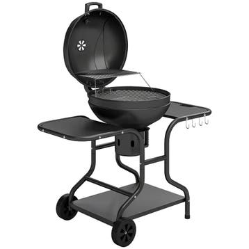 Houtskoolgrill BBQ Smoker Met Zijtafels, Deksel, Thermometer, Verzenden