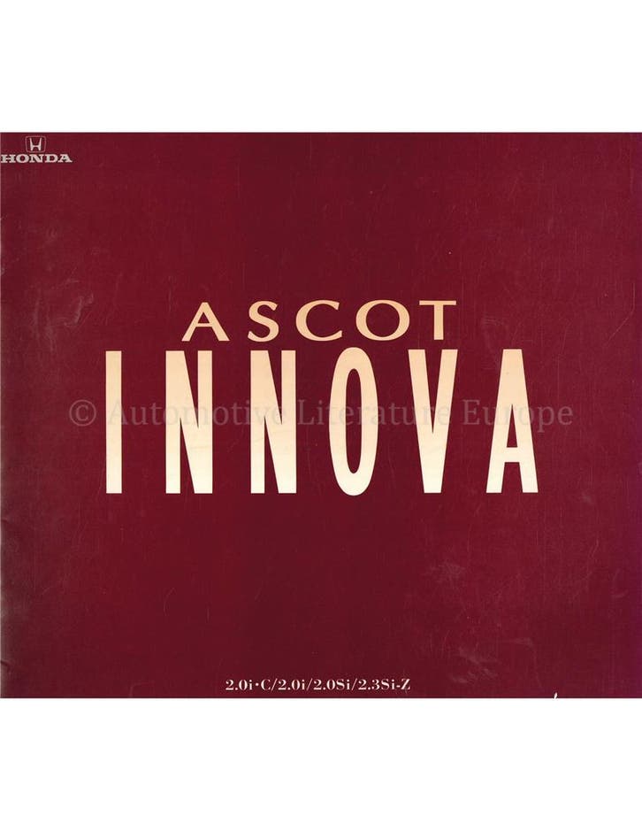 1993 HONDA ASCOT INNOVA BROCHURE JAPANS, Boeken, Auto's | Folders en Tijdschriften, Honda