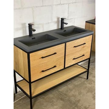 Badkamermeubel Casajoy Miami 120x46x90cm Eiken 4 Lades Met, Ophalen of Verzenden, Nieuw