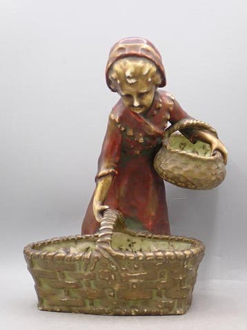 Amphora - Figuur - Flower girl - Keramiek
