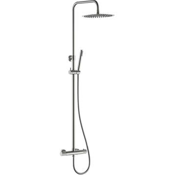 Wiesbaden Ribbd Thermostatische Regendoucheset - Opbouw -, Ophalen of Verzenden, Nieuw