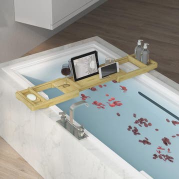 Luxe Bamboe Badplank - Uitschuifbaar met Beker- en Zeep-houd, Verzenden, Nieuw