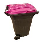 Afvalcontainer 240 liter, licht gebruikt - Grijs met roze, Huis en Inrichting, Woonaccessoires | Prullenbakken, Ophalen of Verzenden