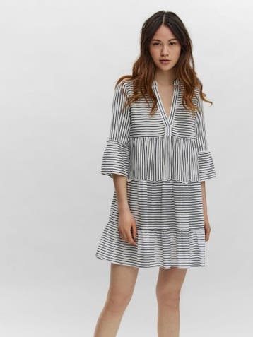 VERO MODA Maat S VMHELI 3/4 SHORT DRESS WVN GA COLOR Dames, Verzenden, Nieuw