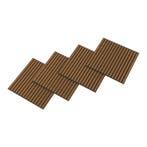 Akoestisch wandpaneel Vang 4 stuks 1,44 m² teak 60x60 cm NEU, Doe-het-zelf en Verbouw, Platen en Panelen, Verzenden, Nieuw