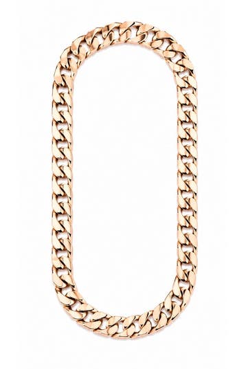 KIMU® Dikke Lange Gouden Ketting Licht Goud Kunststof Schake, Sieraden, Tassen en Uiterlijk, Ophalen of Verzenden, Nieuw, Kunststof