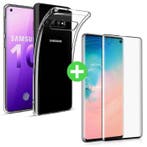 Samsung Galaxy S10 Transparant TPU Hoesje + Screen Protector, Verzenden, Nieuw