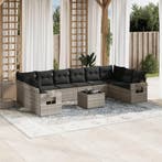 vidaXL 11-delige Loungeset met kussens poly rattan, Verzenden, Nieuw, Loungeset