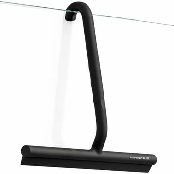 Douchewisser 21 cm met ingebouwde ophanghaak en zwart, Nieuw