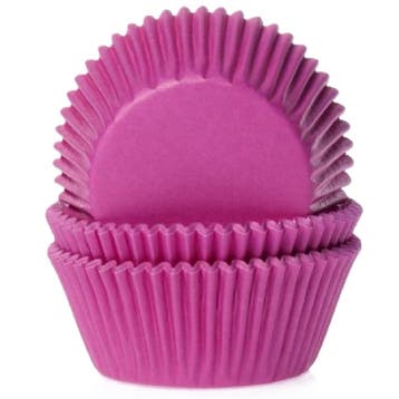 Cupcake Vormpjes HoM Fuchsiaroze 50x33mm. 48st., Verzenden, Nieuw