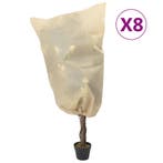 vidaXL Plantenhoezen met trekkoord 8 st 70 g/m² 0,8x0,8 m, Verzenden, Nieuw
