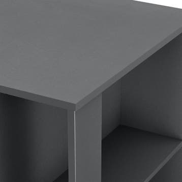 Bartafel Danderyd met 3 planken 120x60x105,5 cm donkergrijs, Huis en Inrichting, Verzenden, Nieuw