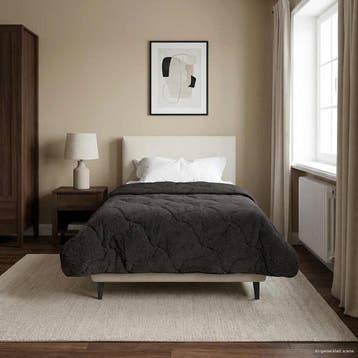 vidaXL Zomer Dekbed 135 x 200 cm Zomer Antraciet Ademend, Verzenden, Nieuw