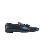 TESTONI - 8 UK - 42 IT - Blue Tassel Loafer Shoes Burnished, Nieuw