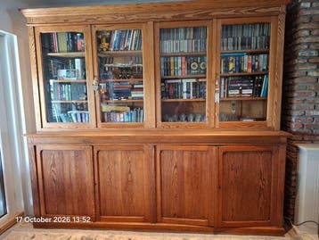Boekenkast - Naaldhout - Antieke bibliotheekkast